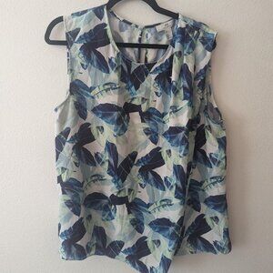Halston Feathers Draped Blouse